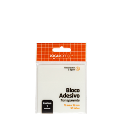 BLOCO ADESIVO RECADO TRANSP.76X76 C/50FLS 91150